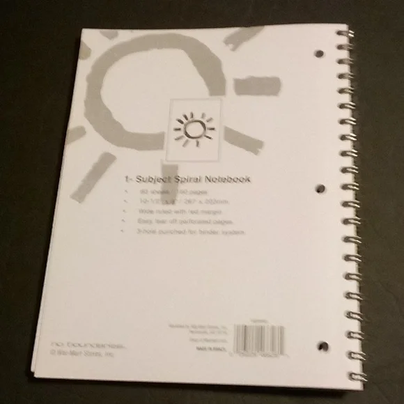 No Boundaries 1 subject spiral notebook - Picture 3 of 3